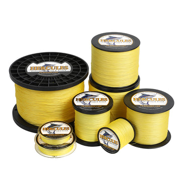 1000M 1094Yds Yellow 10lb-300lb HERCULES PE Braided Fishing Line 8 Strands